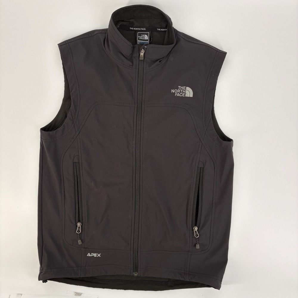 The North Face Flight Series Apex Vest Men Small Black Softshell Full Zip T521